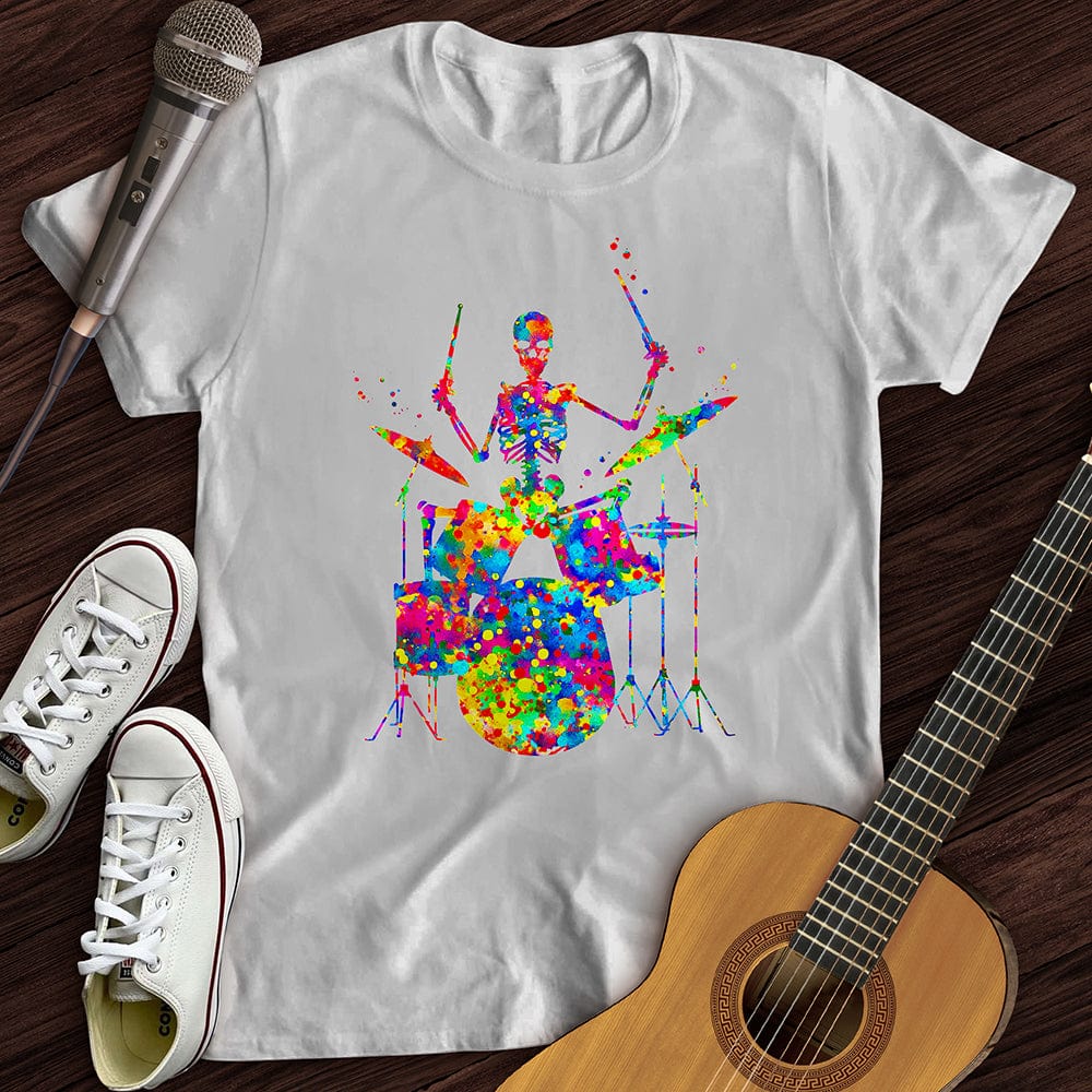 Printify T-Shirt White / S Colorful Souls Drummer T-Shirt