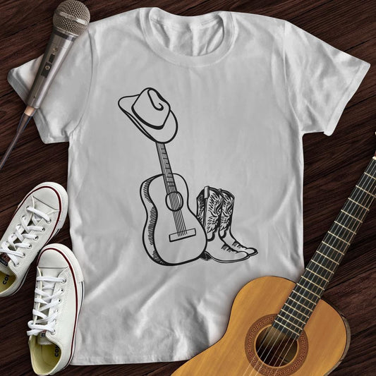 Printify T-Shirt White / S Country Acoustic T-Shirt