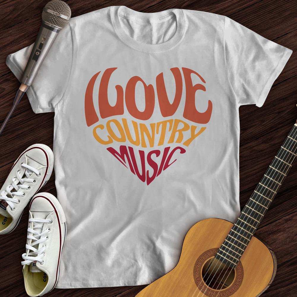 Printify T-Shirt White / S Country Music Love T-Shirt
