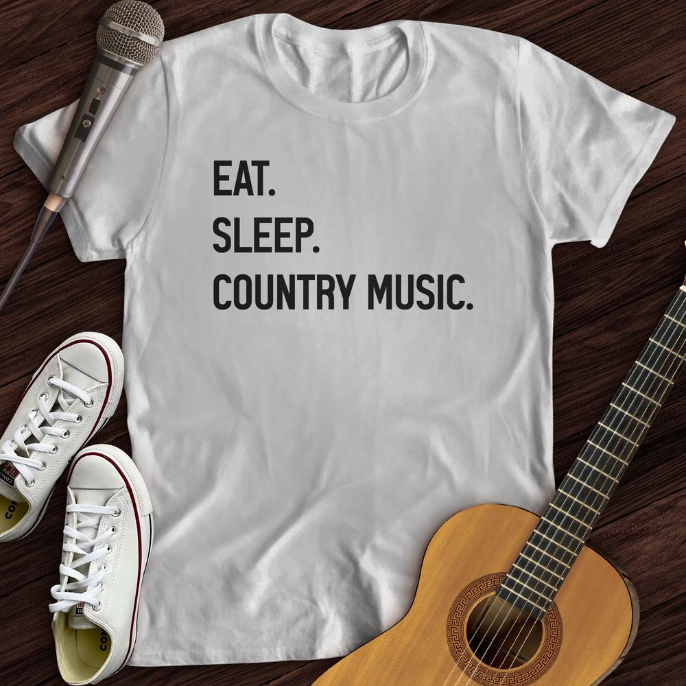 Printify T-Shirt White / S Eat, Sleep, Country T-Shirt