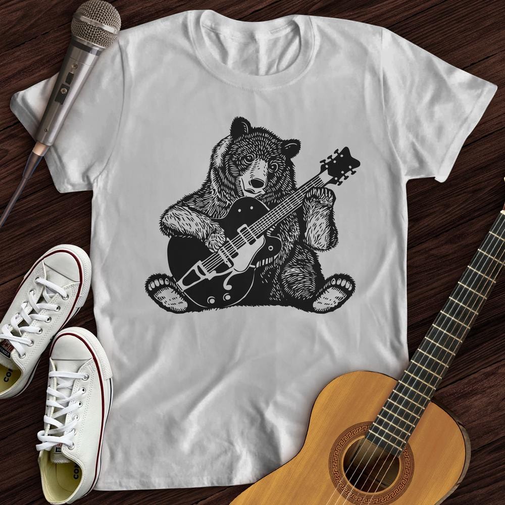 Printify T-Shirt White / S Guitar Bear T-Shirt