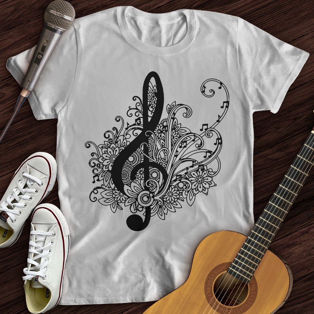 Printify T-Shirt White / S Mandala Music Note T-Shirt
