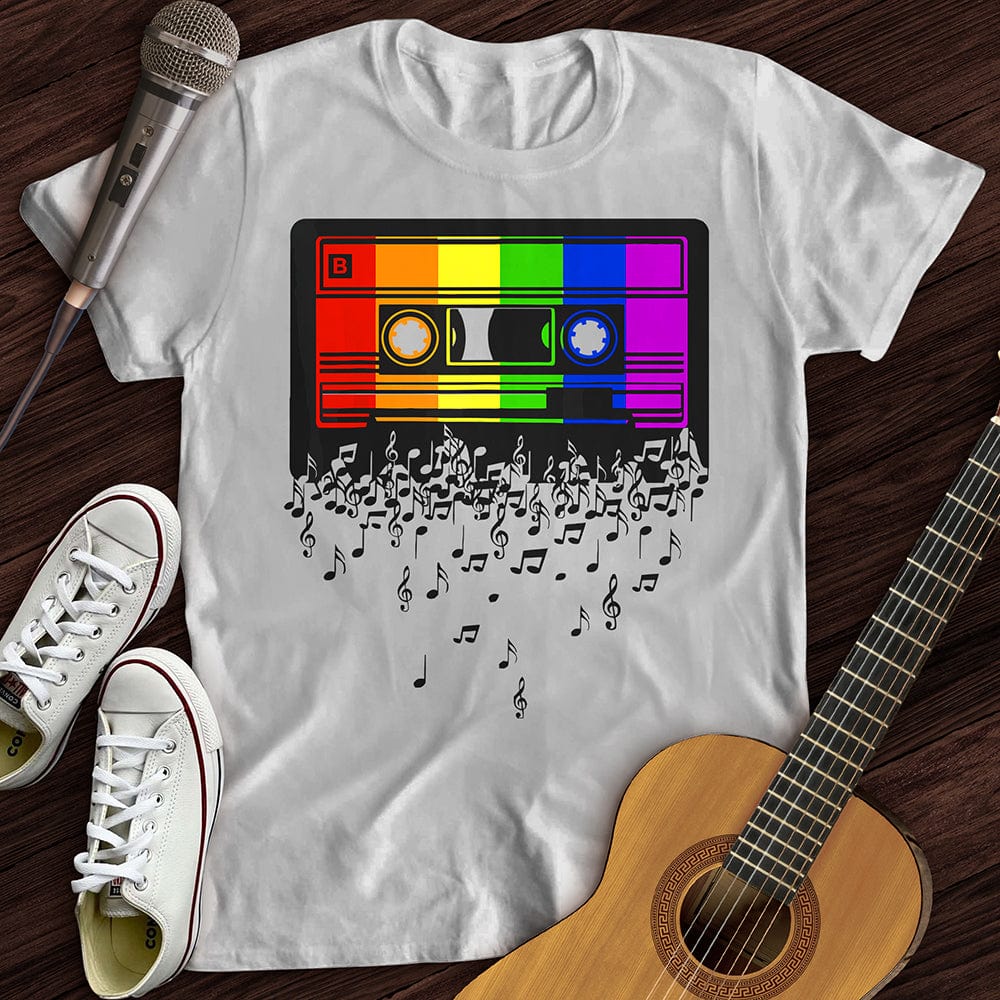 Printify T-Shirt White / S Melting Cassette Tape T-Shirt