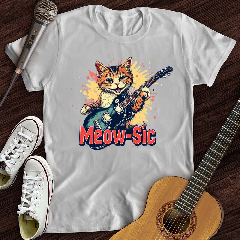 Printify T-Shirt White / S Meow-sic T-Shirt