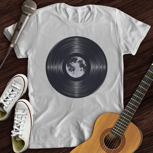 Printify T-Shirt White / S Moon Vinyl T-Shirt