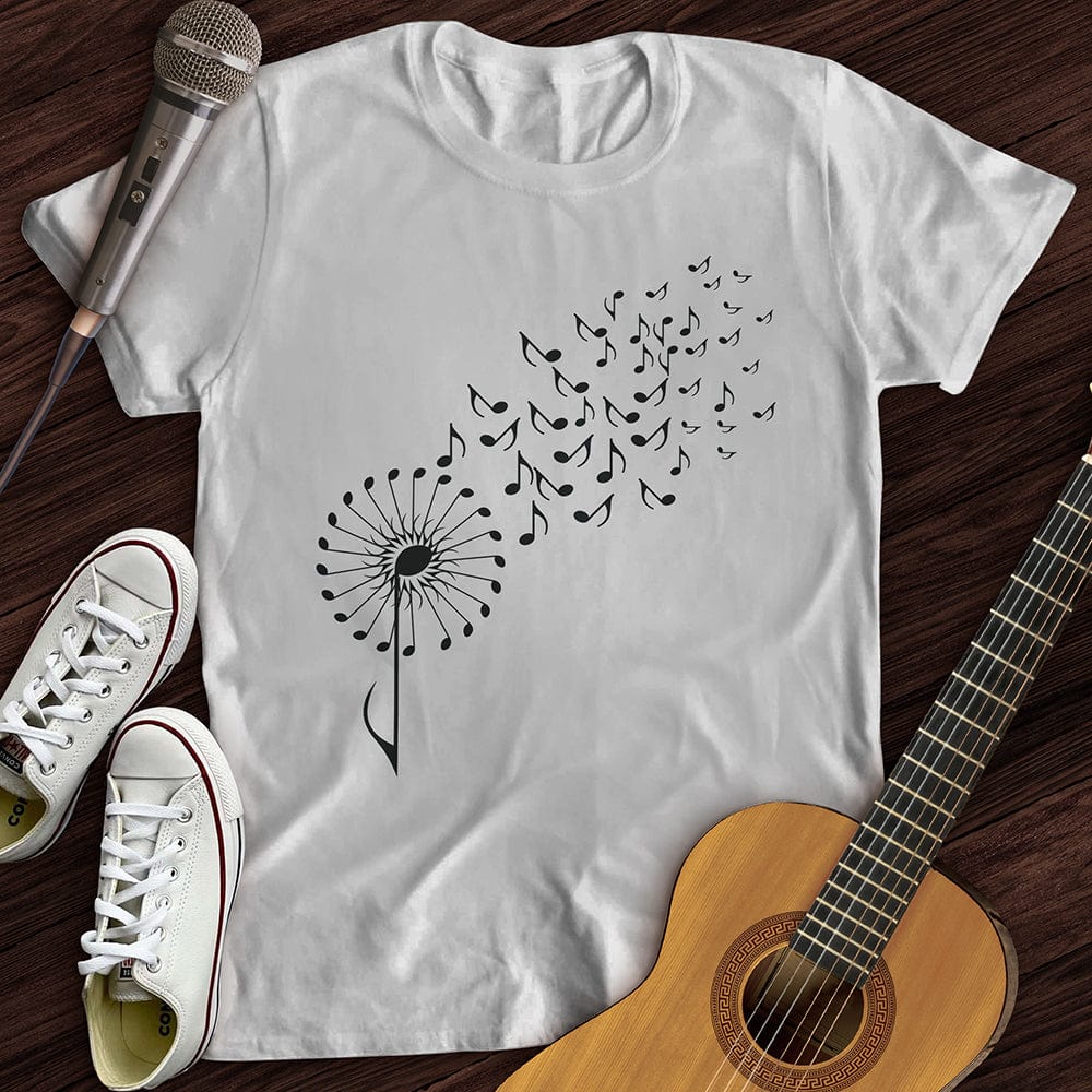 Printify T-Shirt White / S Music Note Dandelion T-Shirt