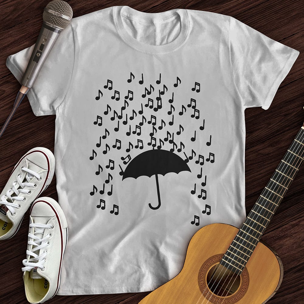 Printify T-Shirt White / S Music Note Shower T-Shirt
