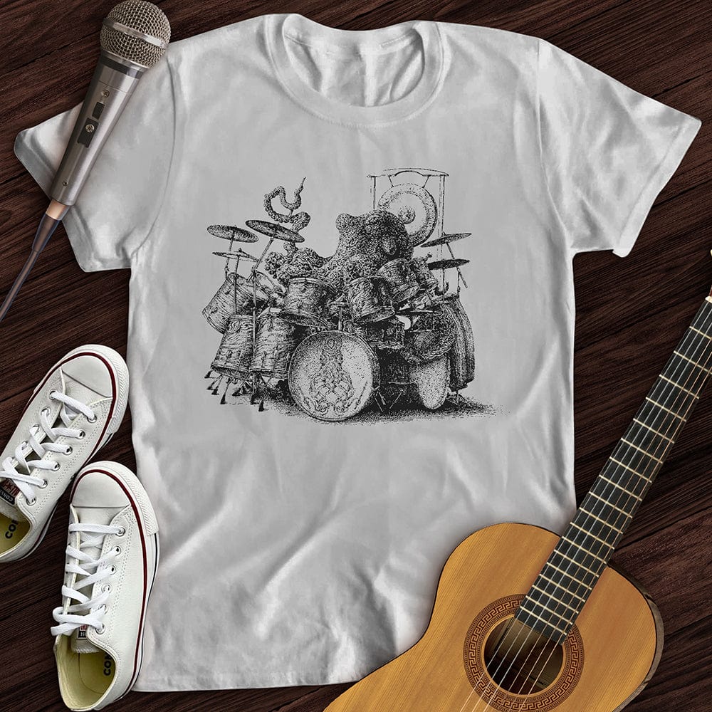 Printify T-Shirt White / S Octo Drummer T-Shirt