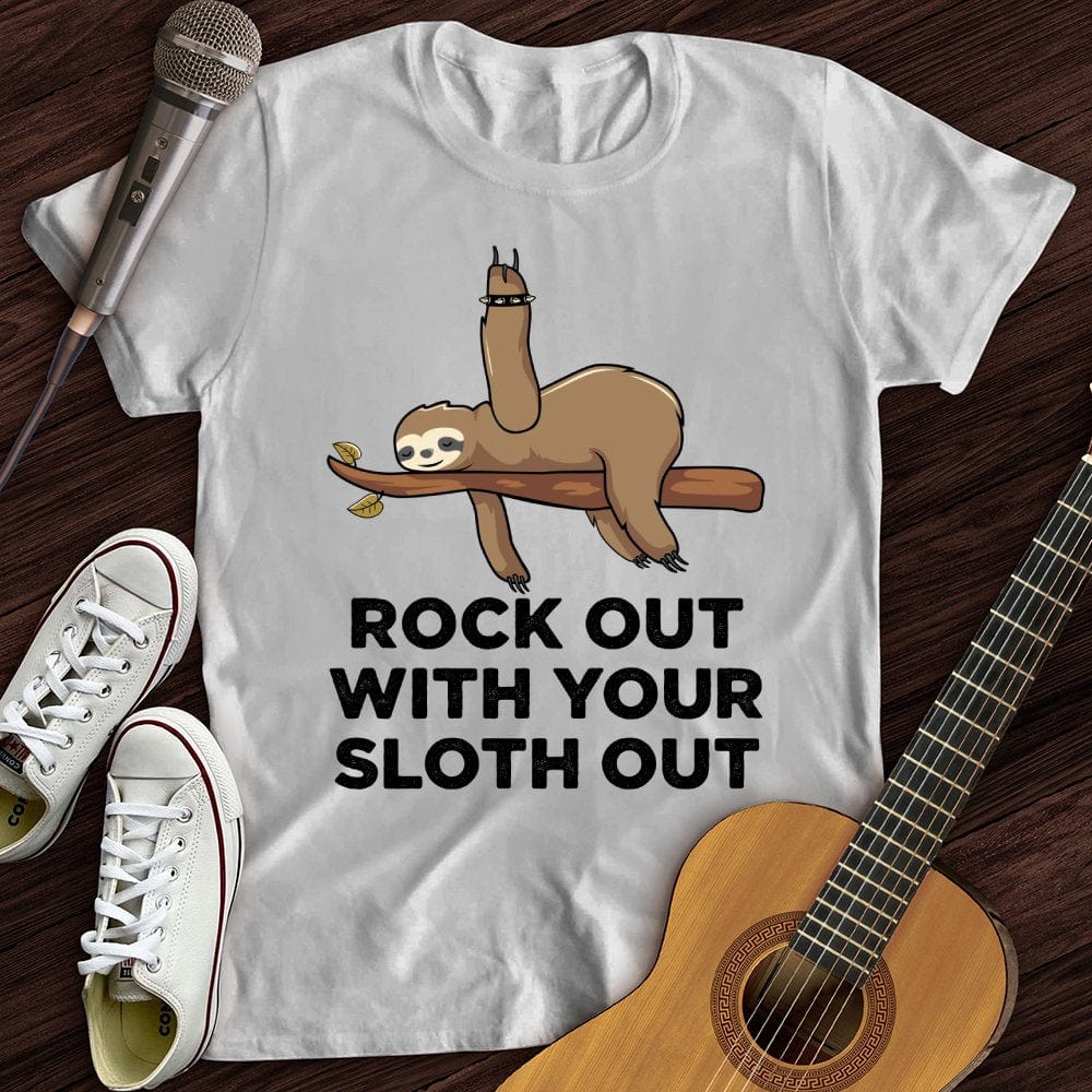 Printify T-Shirt White / S Party Sloth T-Shirt