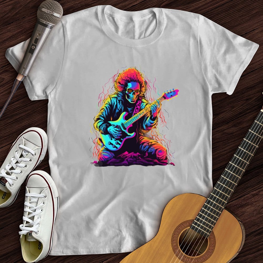 Printify T-Shirt White / S Pastel Skeleton Guitar T-Shirt