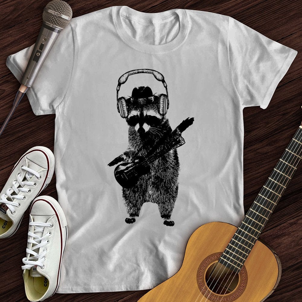 Printify T-Shirt White / S Racoon Rocker T-Shirt