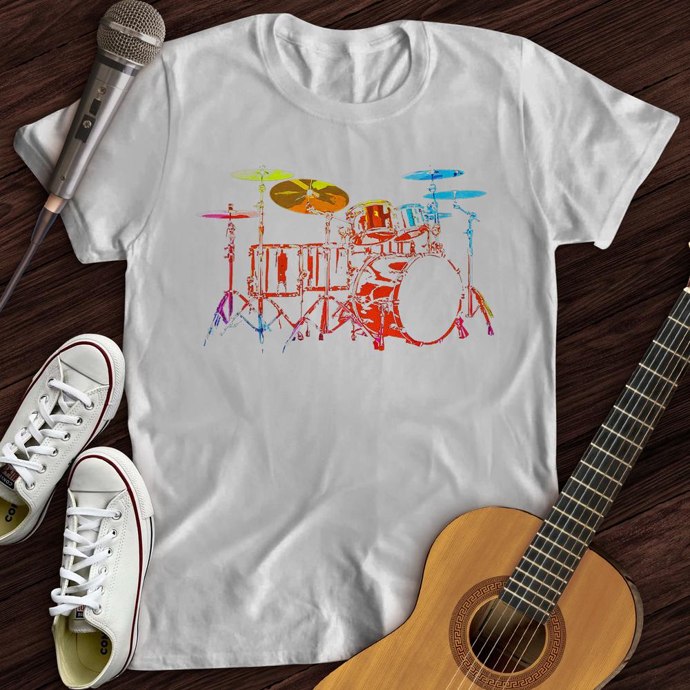 Printify T-Shirt White / S Rainbow Drums T-Shirt