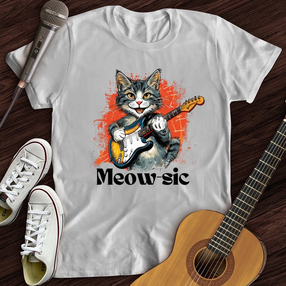 Printify T-Shirt White / S Rockin' Cat T-Shirt