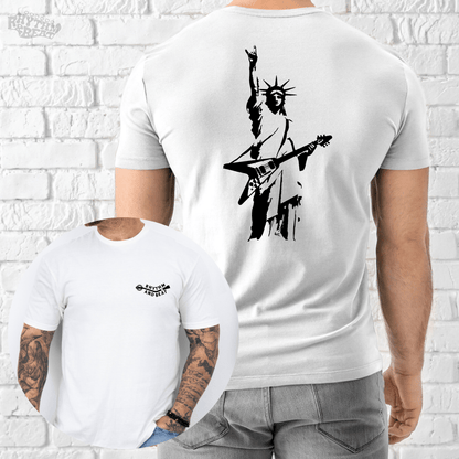 Printify T-Shirt White / S Rockstar Statue T-Shirt