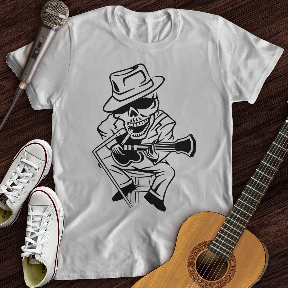 Printify T-Shirt White / S Skeleton Musician T-Shirt