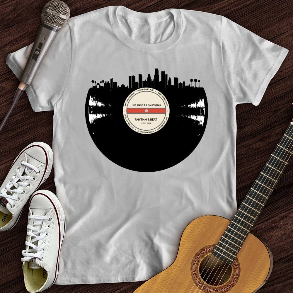 Printify T-Shirt White / S Vinyl Skyline Los Angeles T-Shirt
