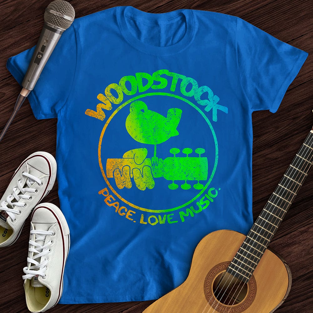 Printify T-Shirt Woodstock Peace Love Music T-Shirt
