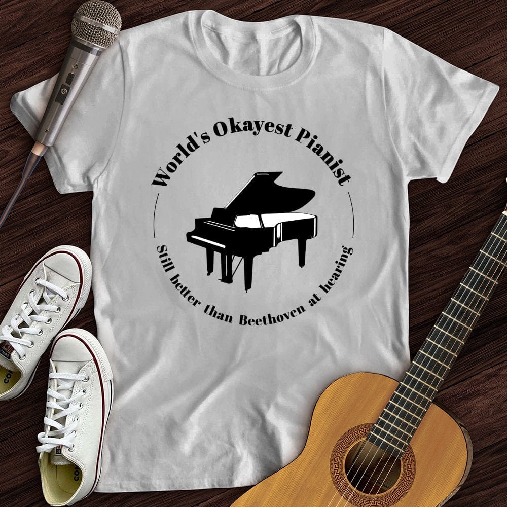 Printify T-Shirt World's Okayest Pianist T-Shirt