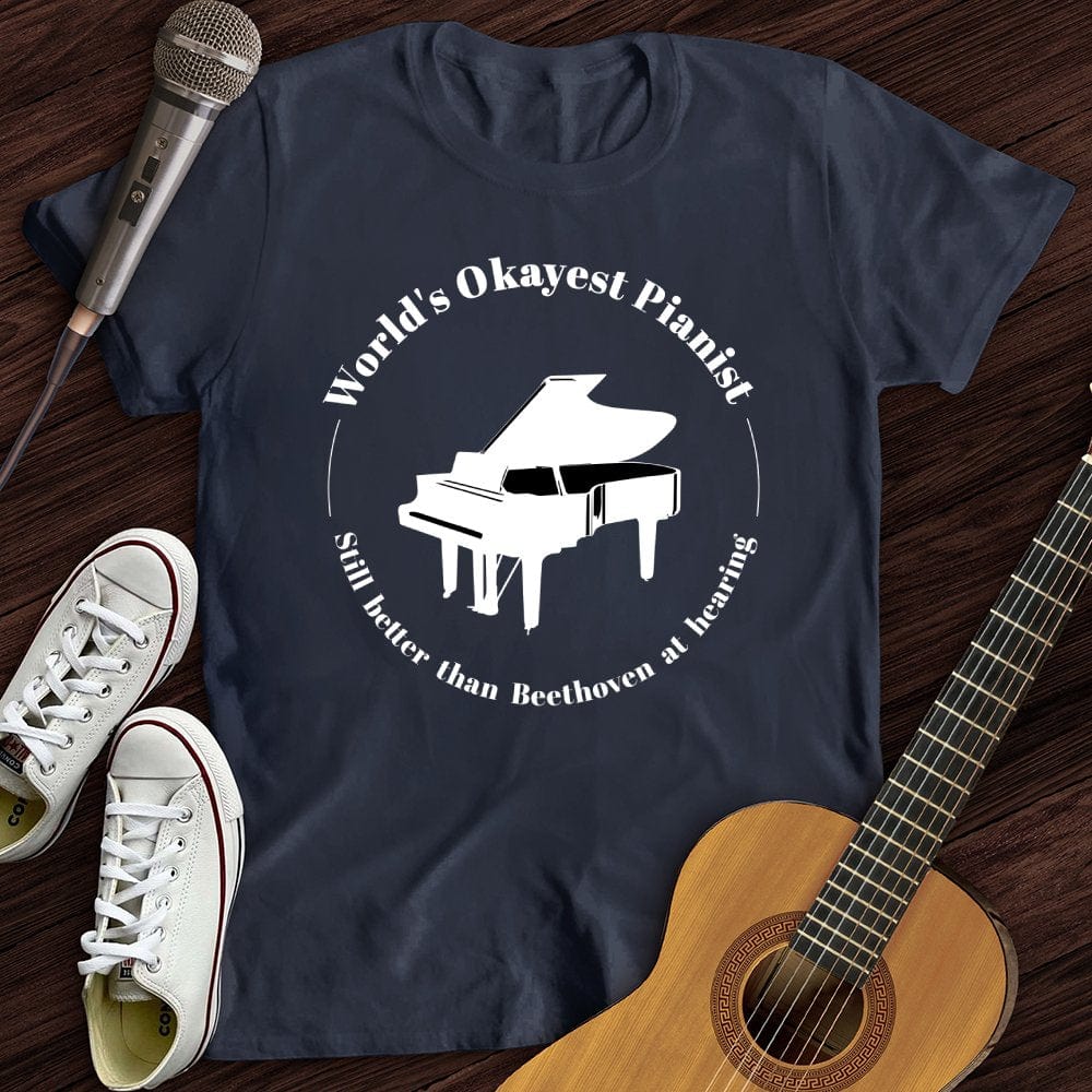 Printify T-Shirt World's Okayest Pianist T-Shirt