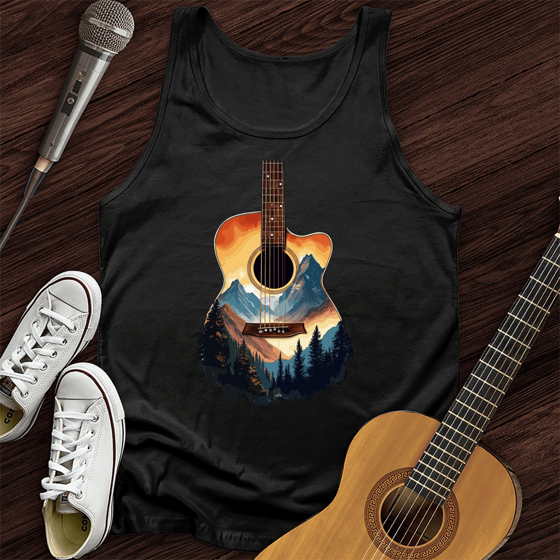 Printify Tank Top Black / XS Acoustic Heaven Tank Top