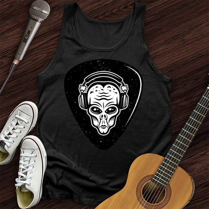 Printify Tank Top Black / XS Alien Headphones Unisex Tank Top
