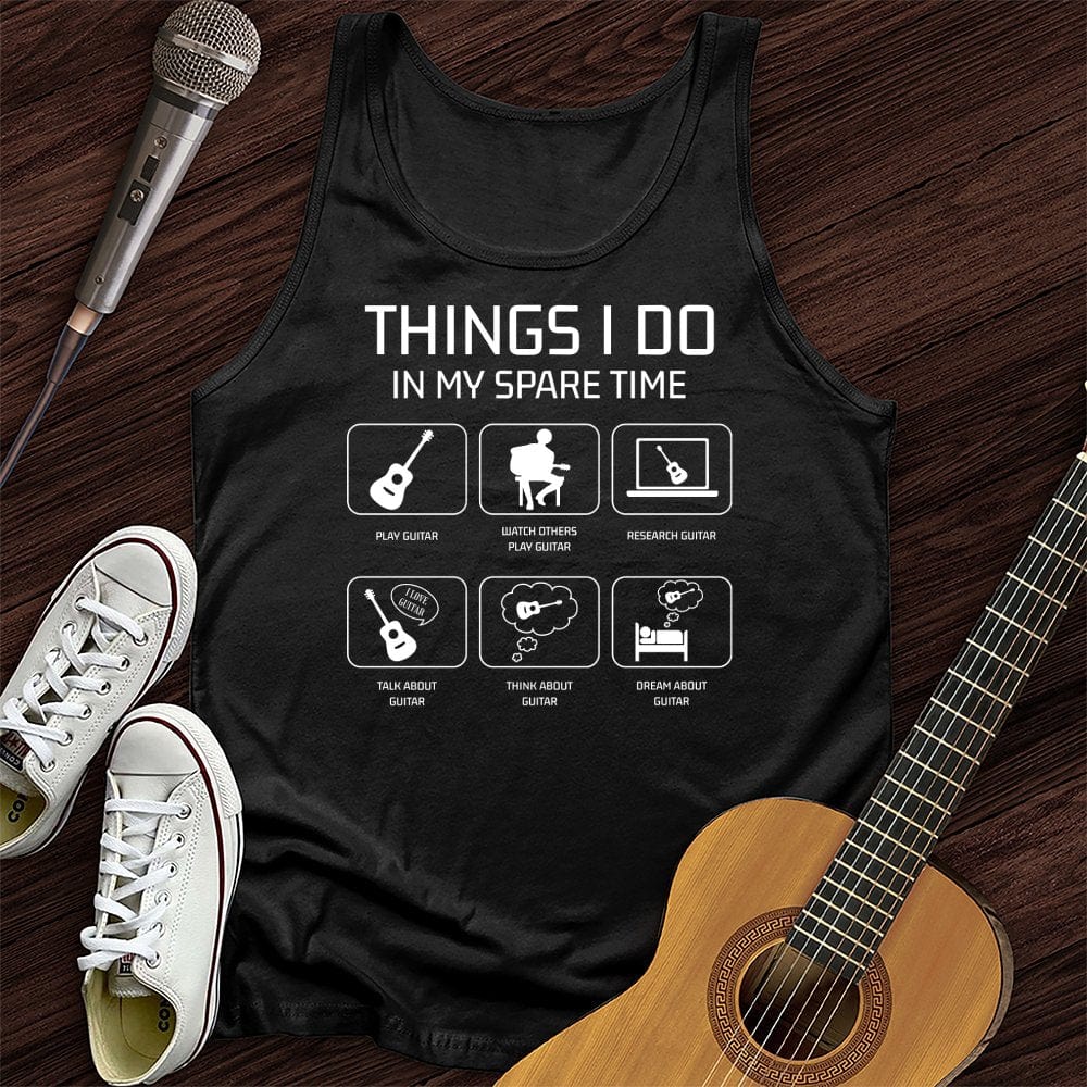 Printify Tank Top Black / XS All I Do is Guitar Unisex Tank