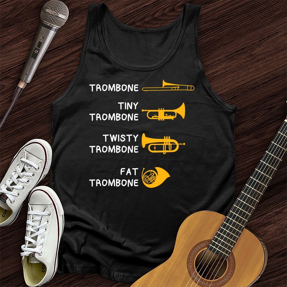 Printify Tank Top Black / XS All Trombones Unisex Tank Top