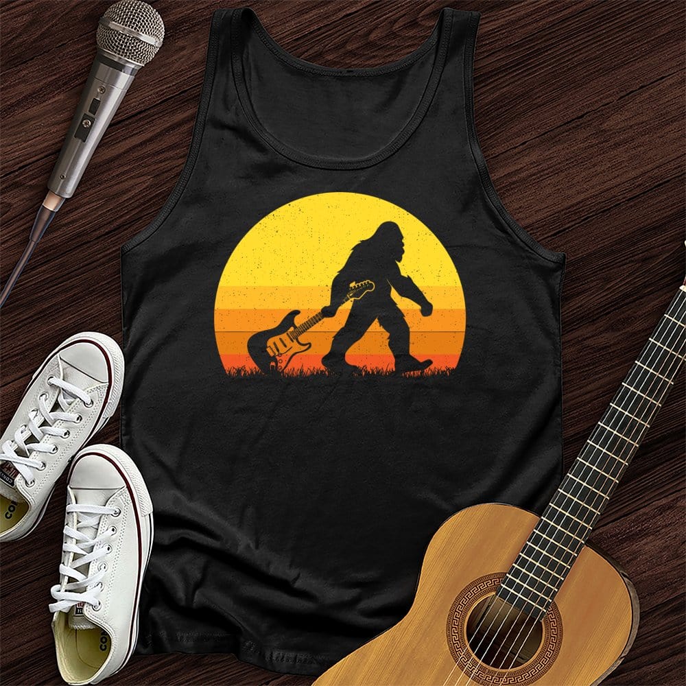 Printify Tank Top Black / XS Bigfoot Dragging Guitar Unisex Tank Top