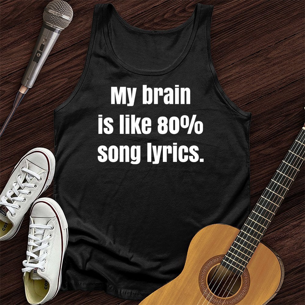 Printify Tank Top Black / XS Brain of Lyrics Tank Top