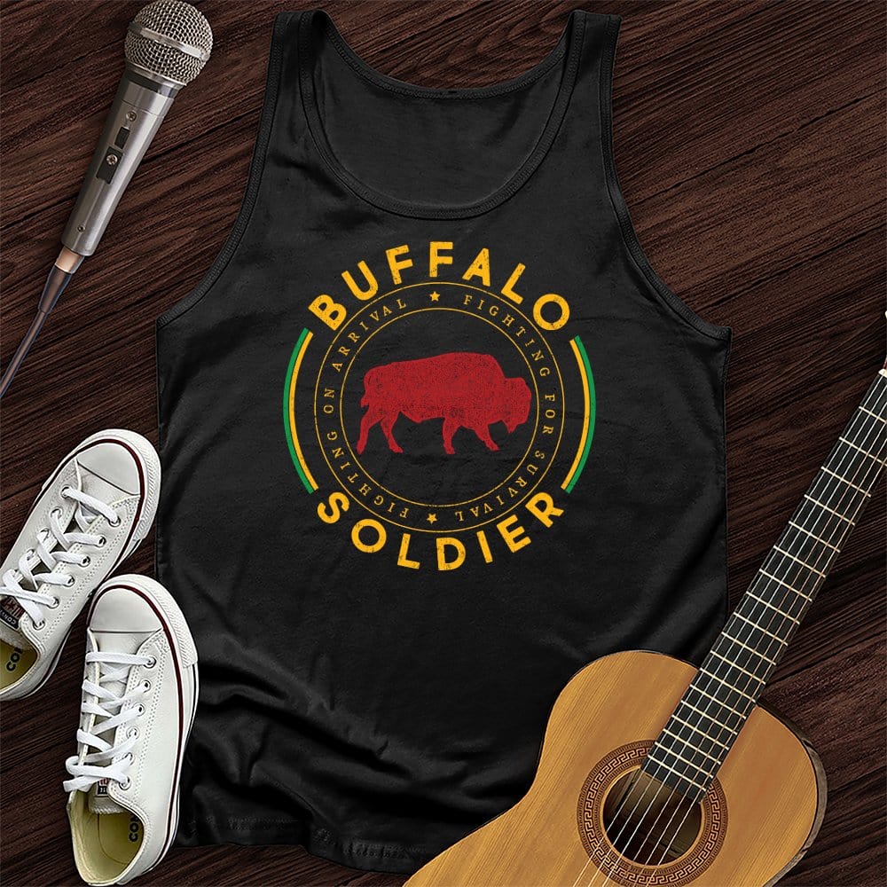 Printify Tank Top Black / XS Buffalo Soldier Tank Top