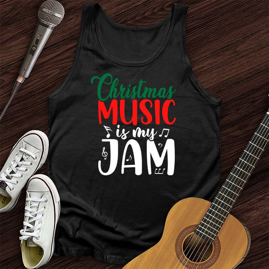 Printify Tank Top Black / XS Christmas Music Jam Unisex Tank Top