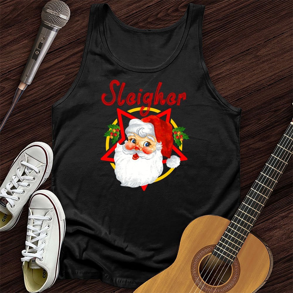 Printify Tank Top Black / XS Christmas Sleigher Unisex Tank Top