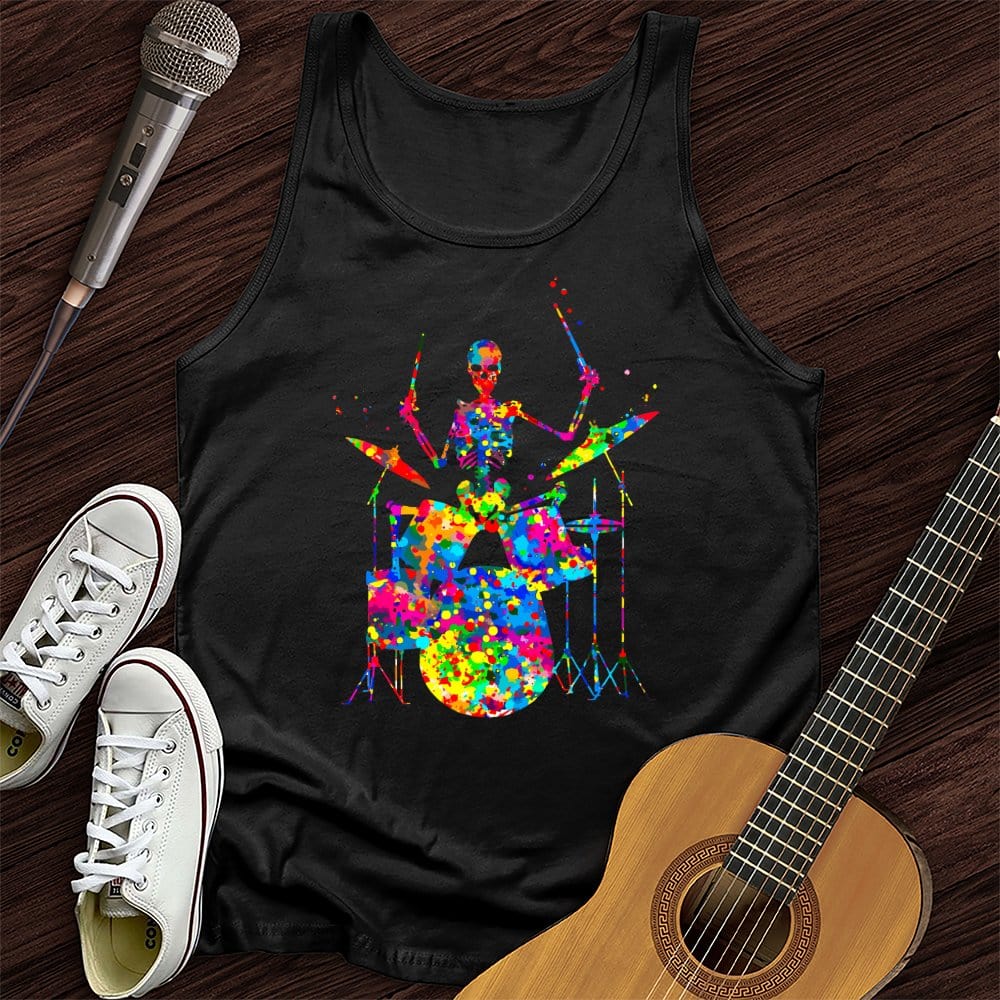 Printify Tank Top Black / XS Colorful Souls Drummer Tank Top