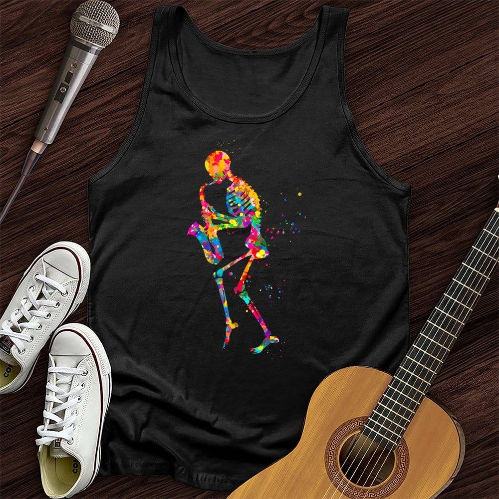 Printify Tank Top Black / XS Colorful Souls Sax Tank Top