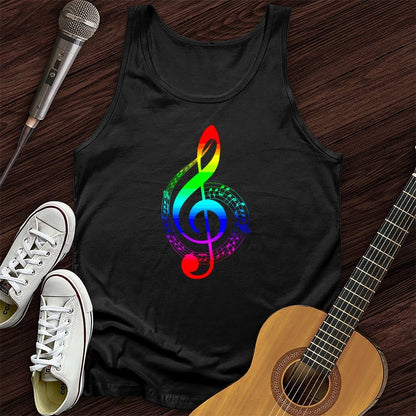 Printify Tank Top Black / XS Colorful Sound Unisex Tank Top