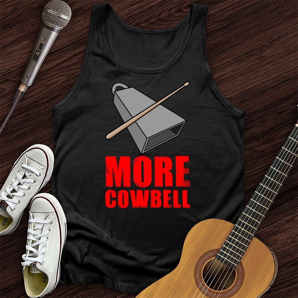 Printify Tank Top Black / XS Cowbell Unisex Tank Top