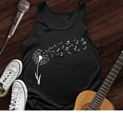 Printify Tank Top Black / XS Dandelion Notes Tank Top
