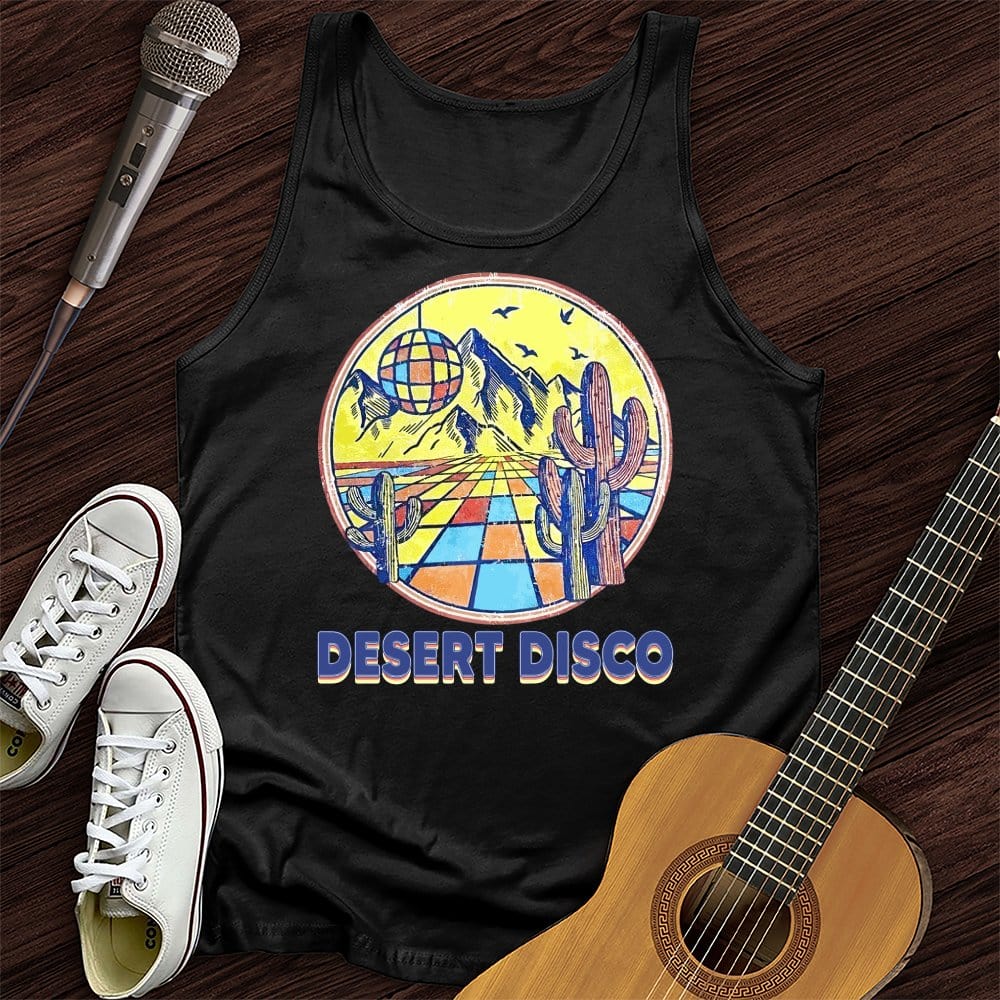 Printify Tank Top Black / XS Desert Disco Unisex Tank Top