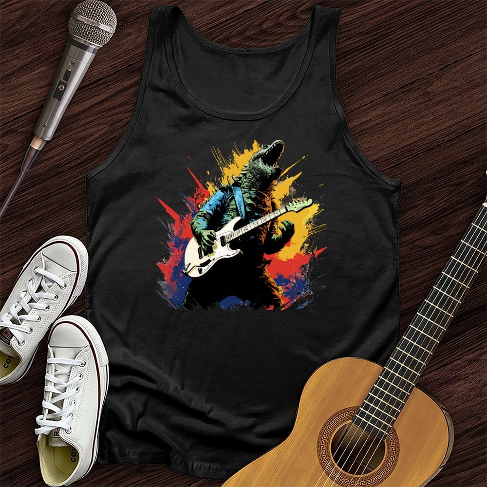 Printify Tank Top Black / XS Dino Rocker Unisex Tank Top