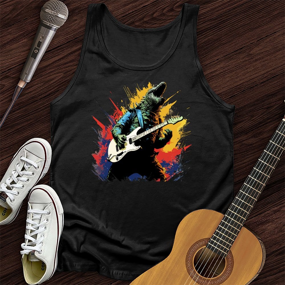 Printify Tank Top Black / XS Dino Rocker Unisex Tank Top
