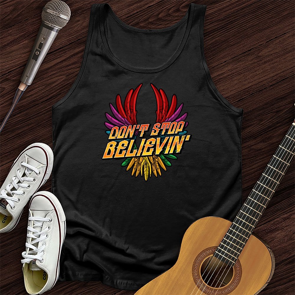 Printify Tank Top Black / XS Don't Stop Believin' Unisex Tank Top