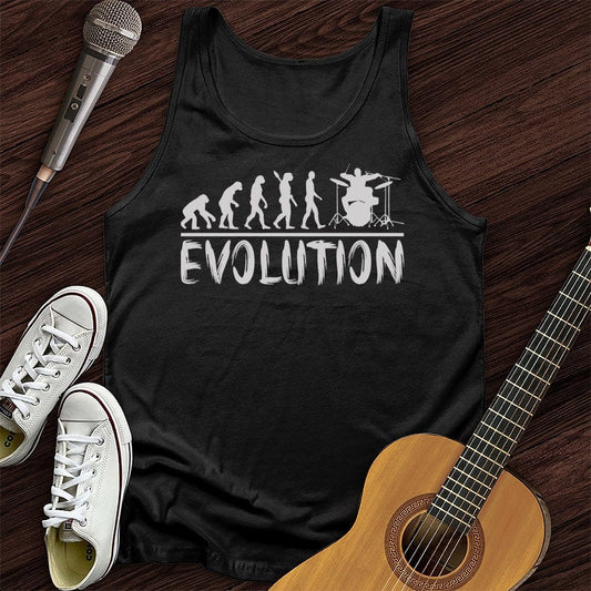 Printify Tank Top Black / XS Drummer Evolution Unisex Tank Top