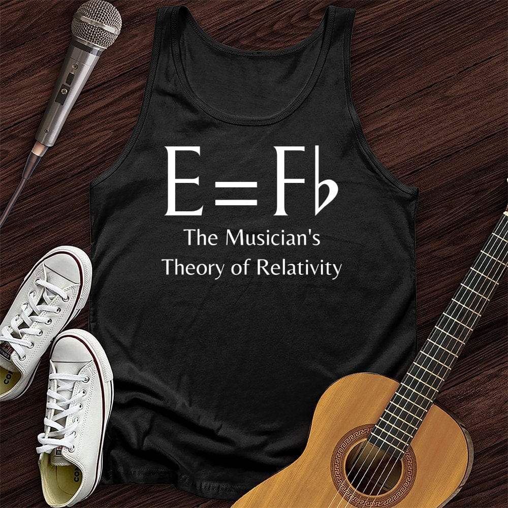 Printify Tank Top Black / XS Einstein Unisex Tank Top