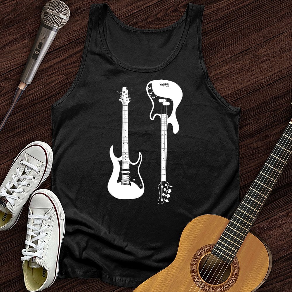 Printify Tank Top Black / XS Electric and Bass Guitar Unisex Tank Top