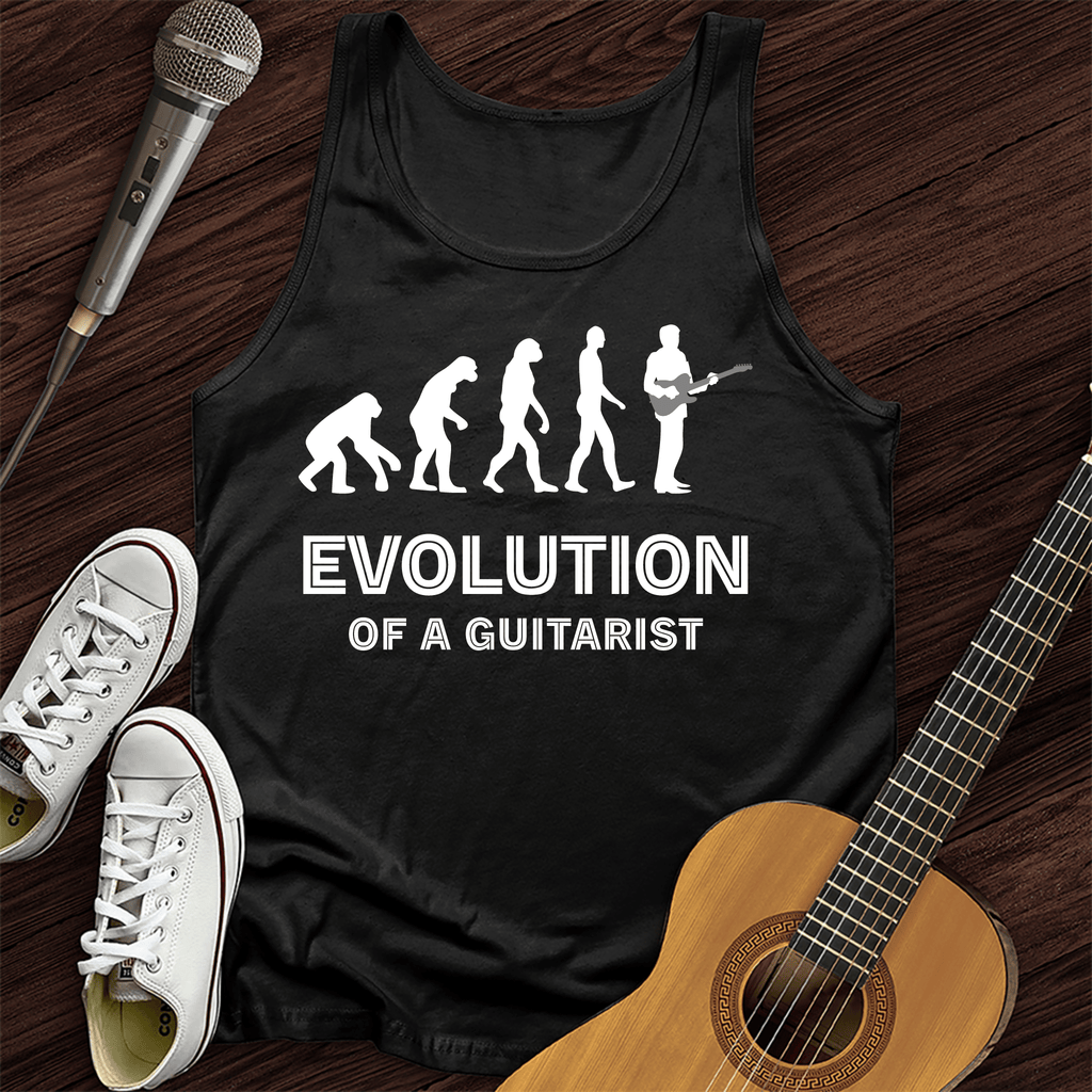 Printify Tank Top Black / XS Evolution Of A Guitarist Tank Top