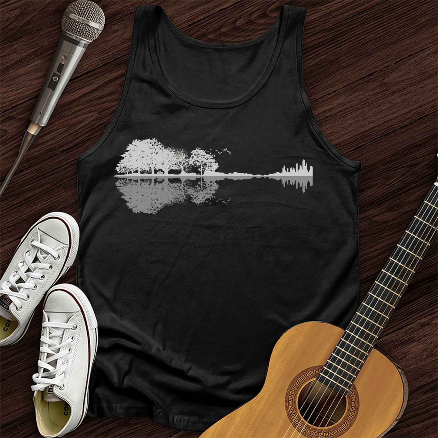 Printify Tank Top Black / XS Forrest Guitar Unisex Tank Top