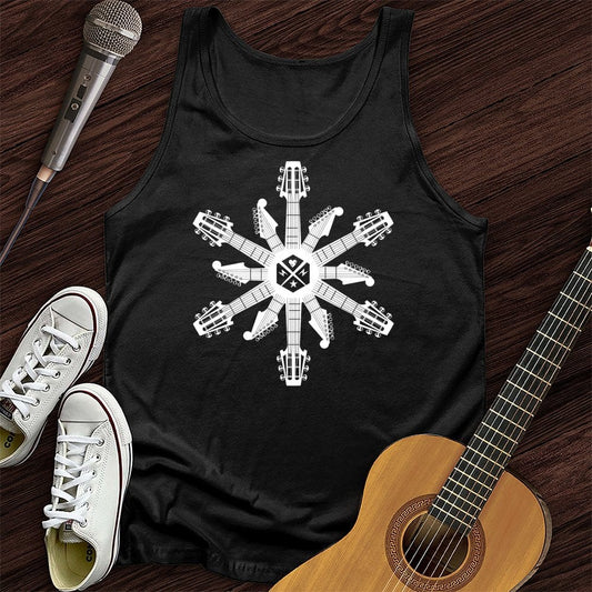 Printify Tank Top Black / XS Guitar Snowflake Unisex Tank Top