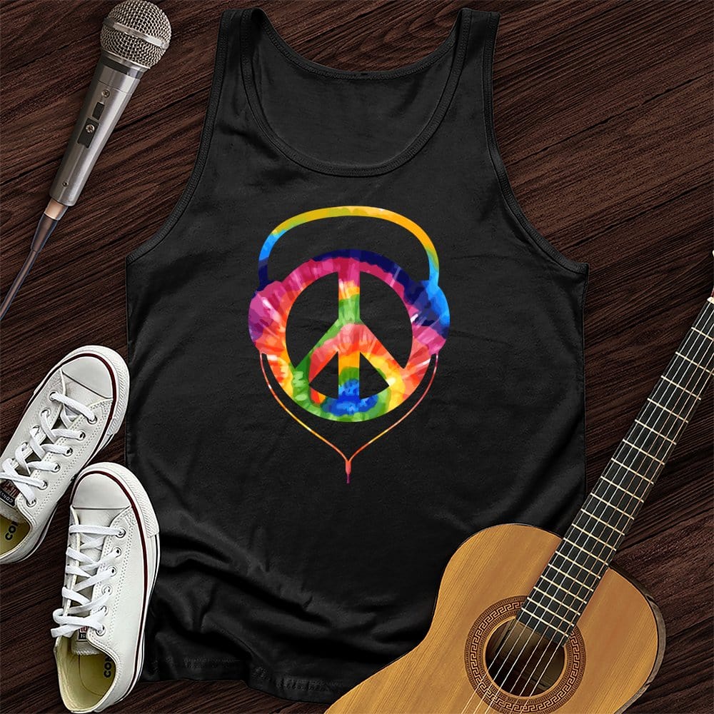 Printify Tank Top Black / XS Headphones Unisex Tank Top