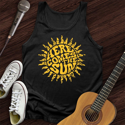 Printify Tank Top Black / XS Here Comes The Sun Unisex Tank