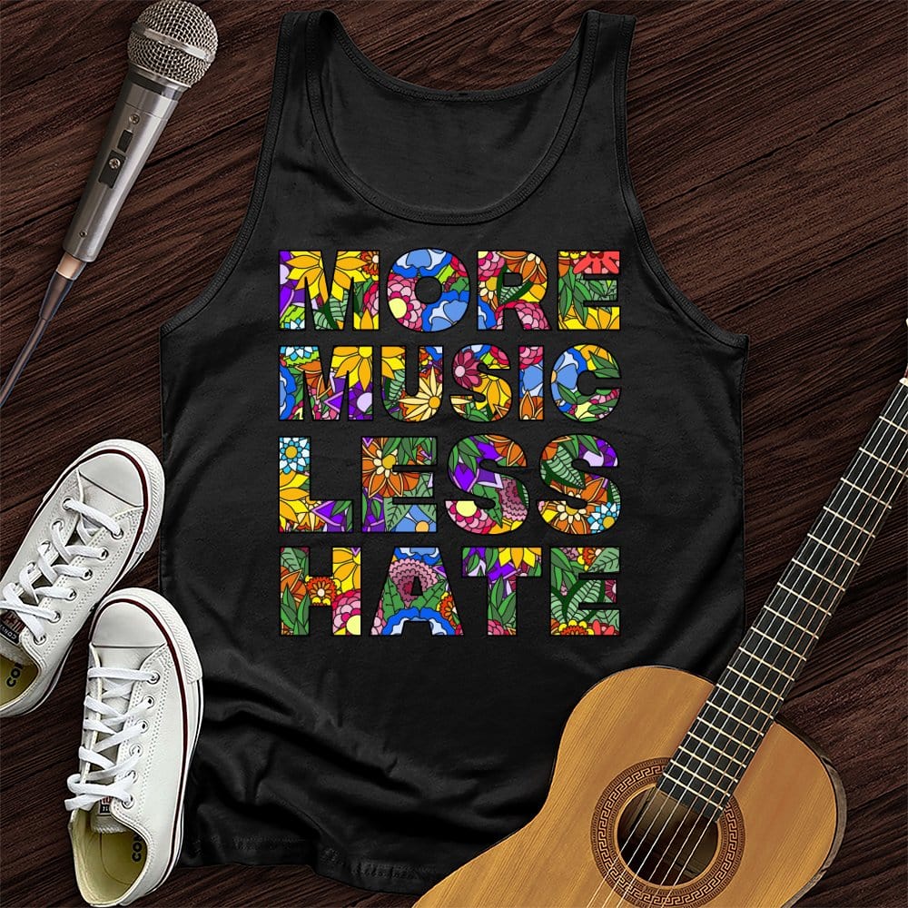 Printify Tank Top Black / XS Hippie Make More Music Unisex Tank Top